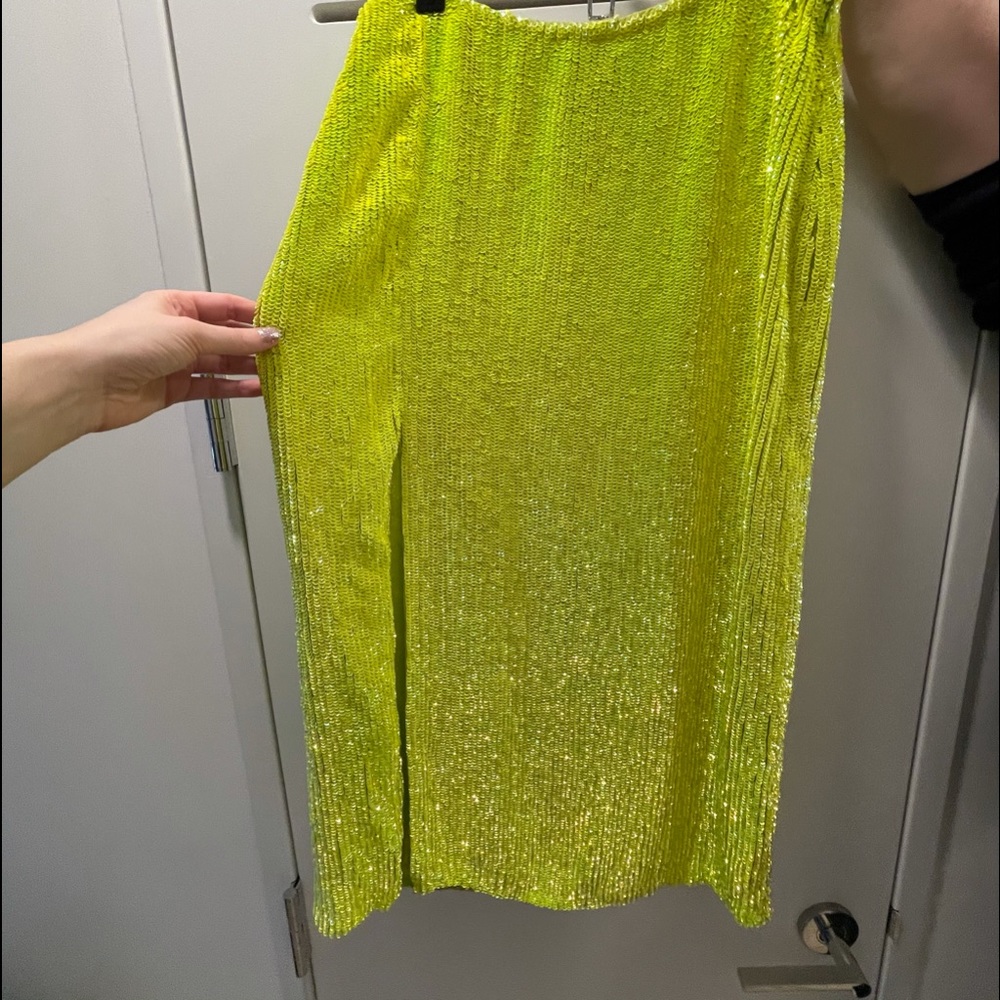 Retrofête Veronica sequined chiffon midi skirt